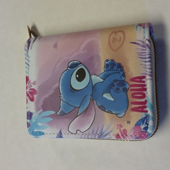 Stitch Aloha Wallet Small Zip Wallet - Picture 2 of 9